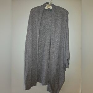 aerie Heather Gray Open-Front Knit Cardigan
